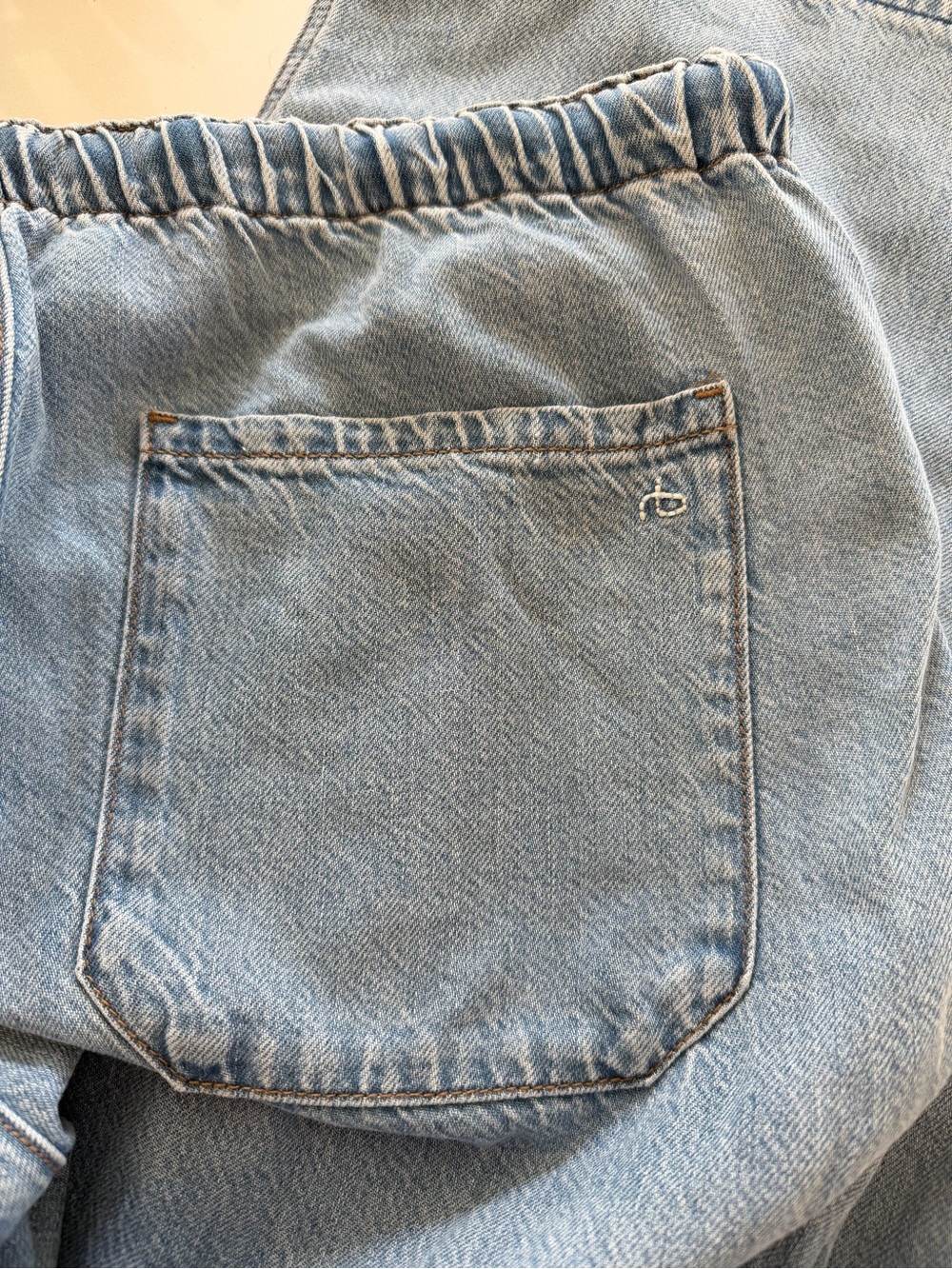 rag & bone Light Blue Relaxed Drawstring Jeans - Picture 3 of 9